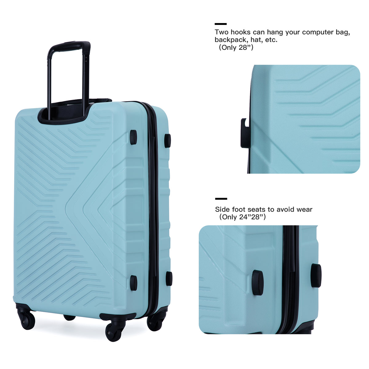3 Piece Luggage Sets With TSA Lock